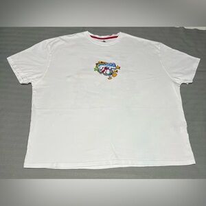 Disneyland Paris Donald Duck T shirt 2XL  Mens White 100% Cotton Pre owned